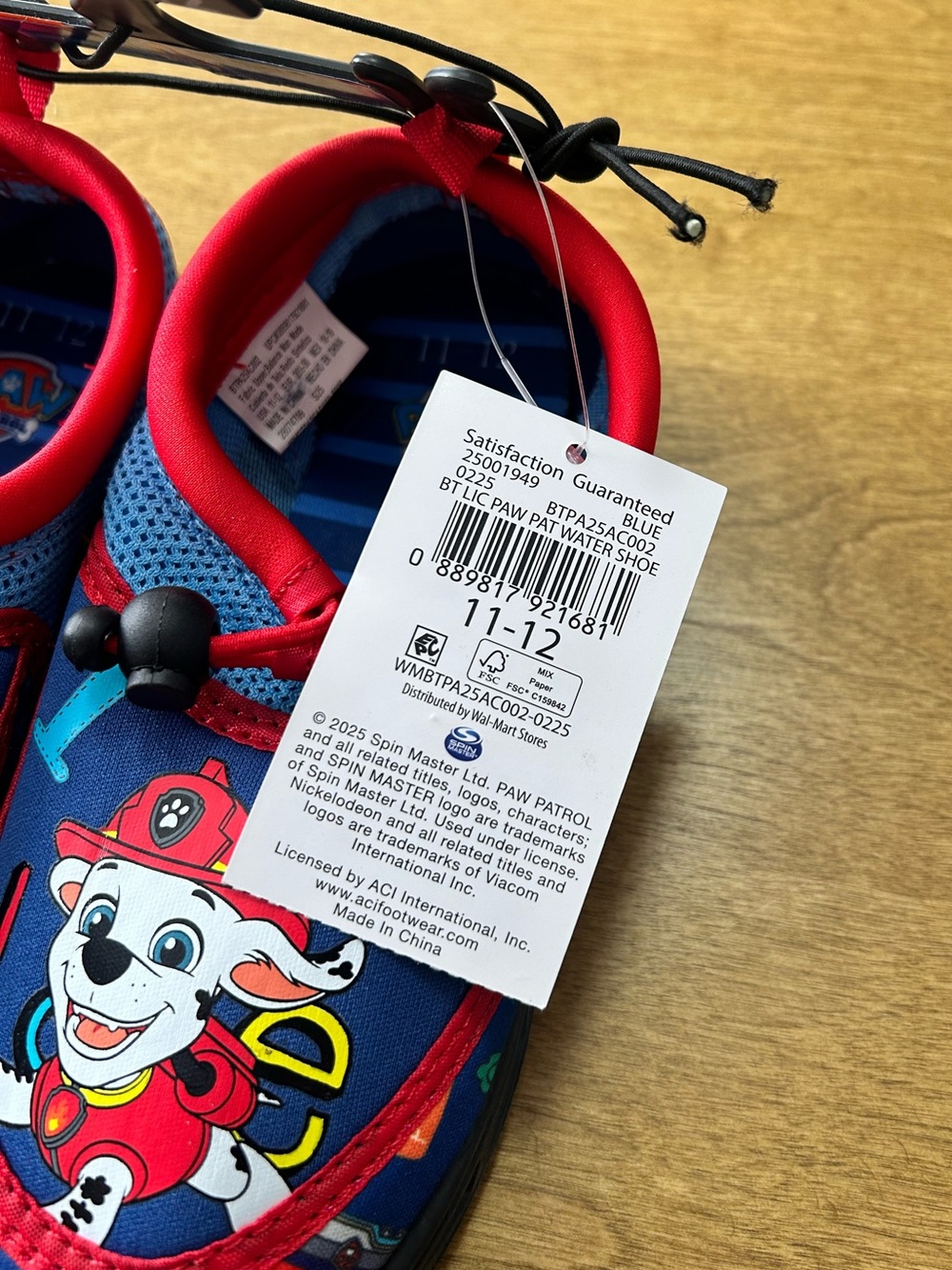 Paw Patrol Kids Water Shoes in Blue and Red - Character Design - Picture 5 of 5
